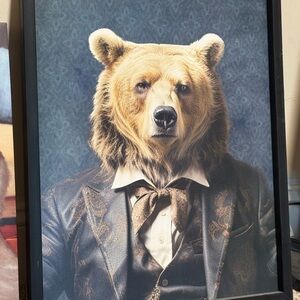 Bear in Suit Art Print